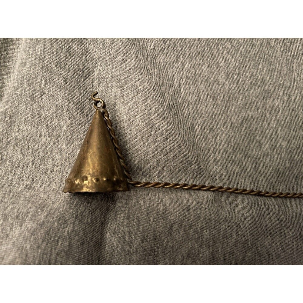 Vintage Rustic 1940’s Brass Candle Long Handle Snuffer